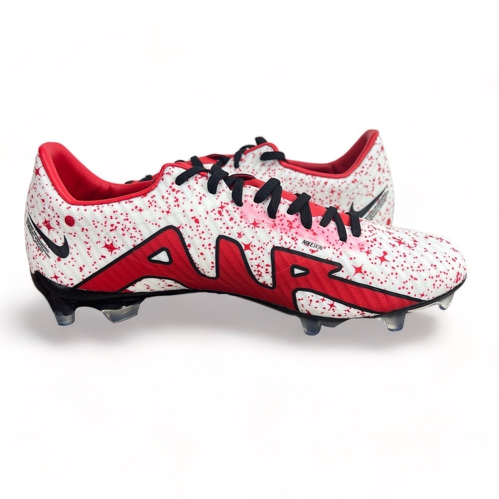Nike Air Zoom Mercurial Vapor 15 Academy FG Soccer White Red Mens 6 / Womens 7.5 - Picture 4 of 9